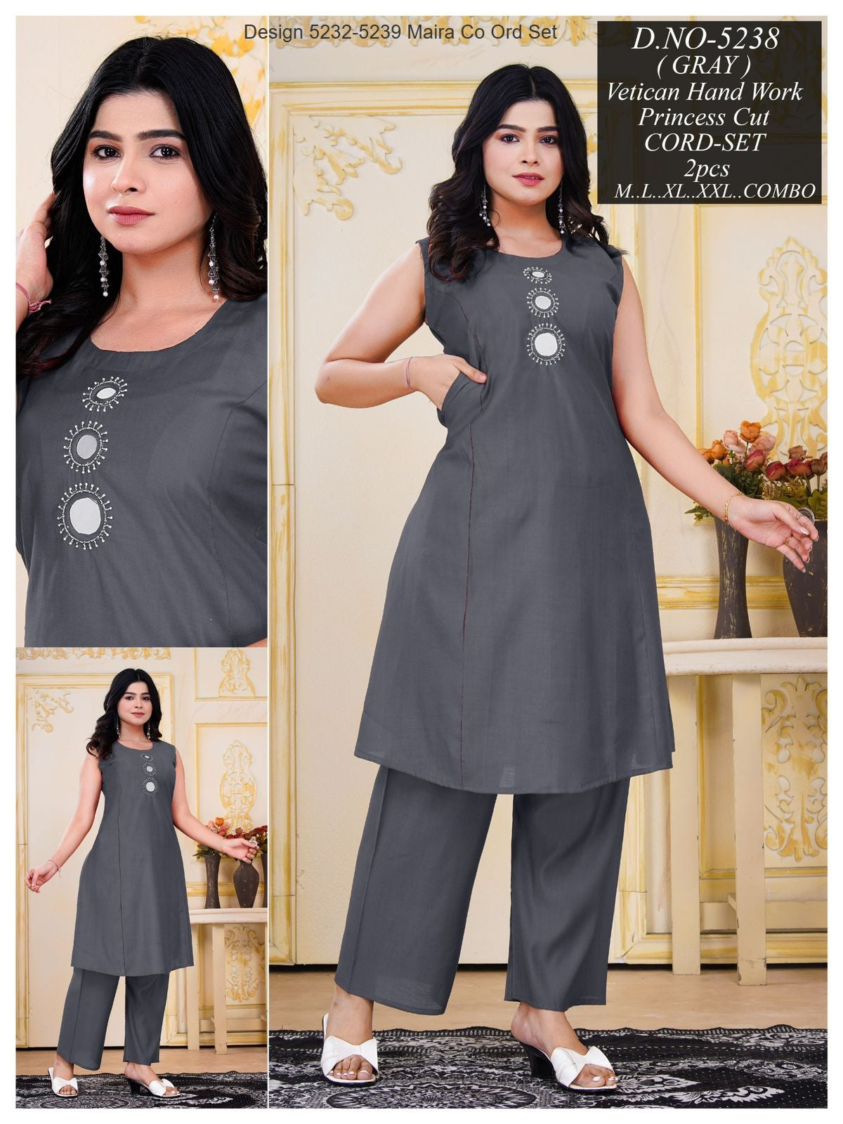 Design 5232-5239 Maira Vetican Silk Co Ord Set Wholesaler Ahmedabad