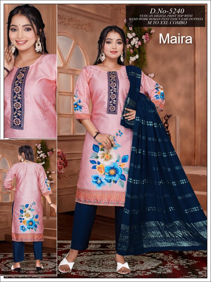 Design 5240-5247 Maira Vetican Readymade Pant Style Suits Supplier India