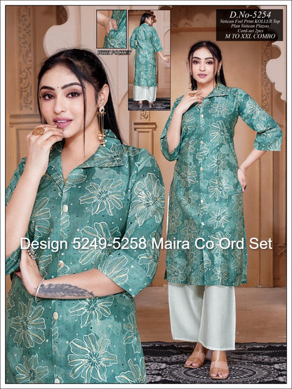 Design 5249-5258 Maira Vetican Co Ord Set Exporter