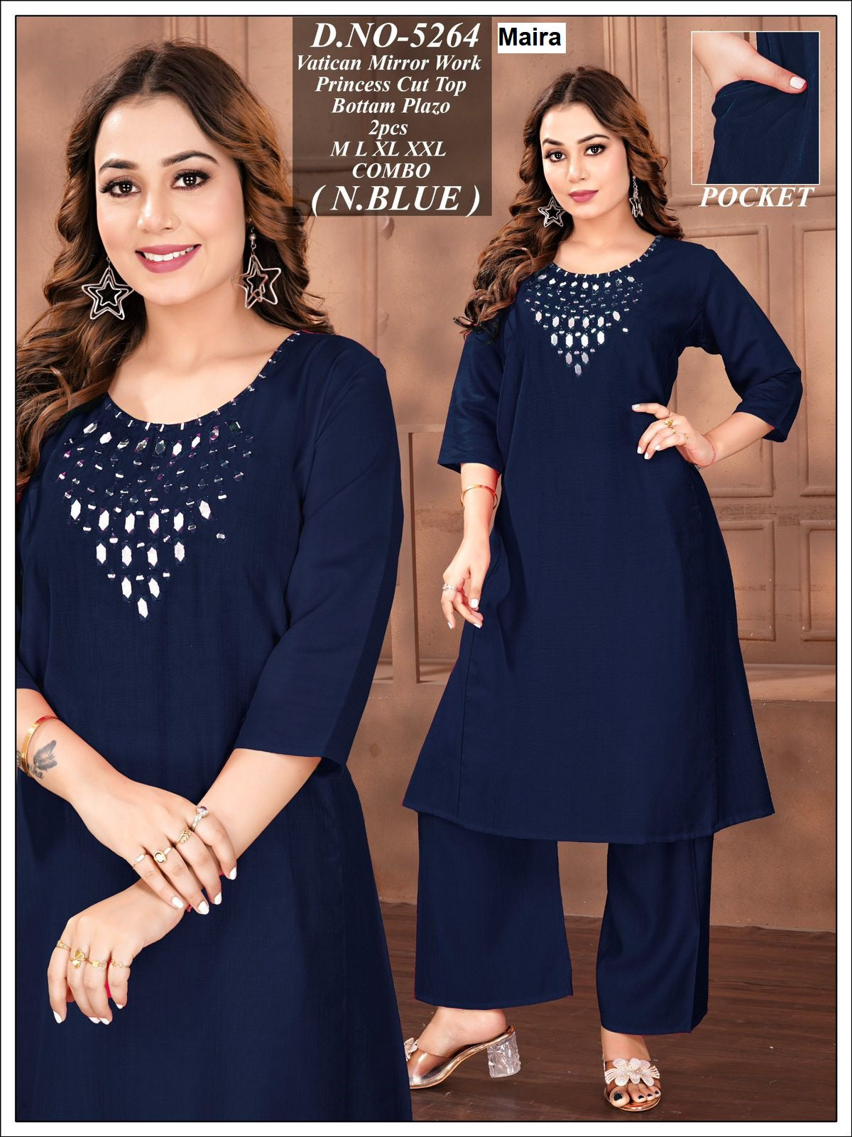 Design 5259-5266 Maira Vetican Co Ord Set Wholesaler