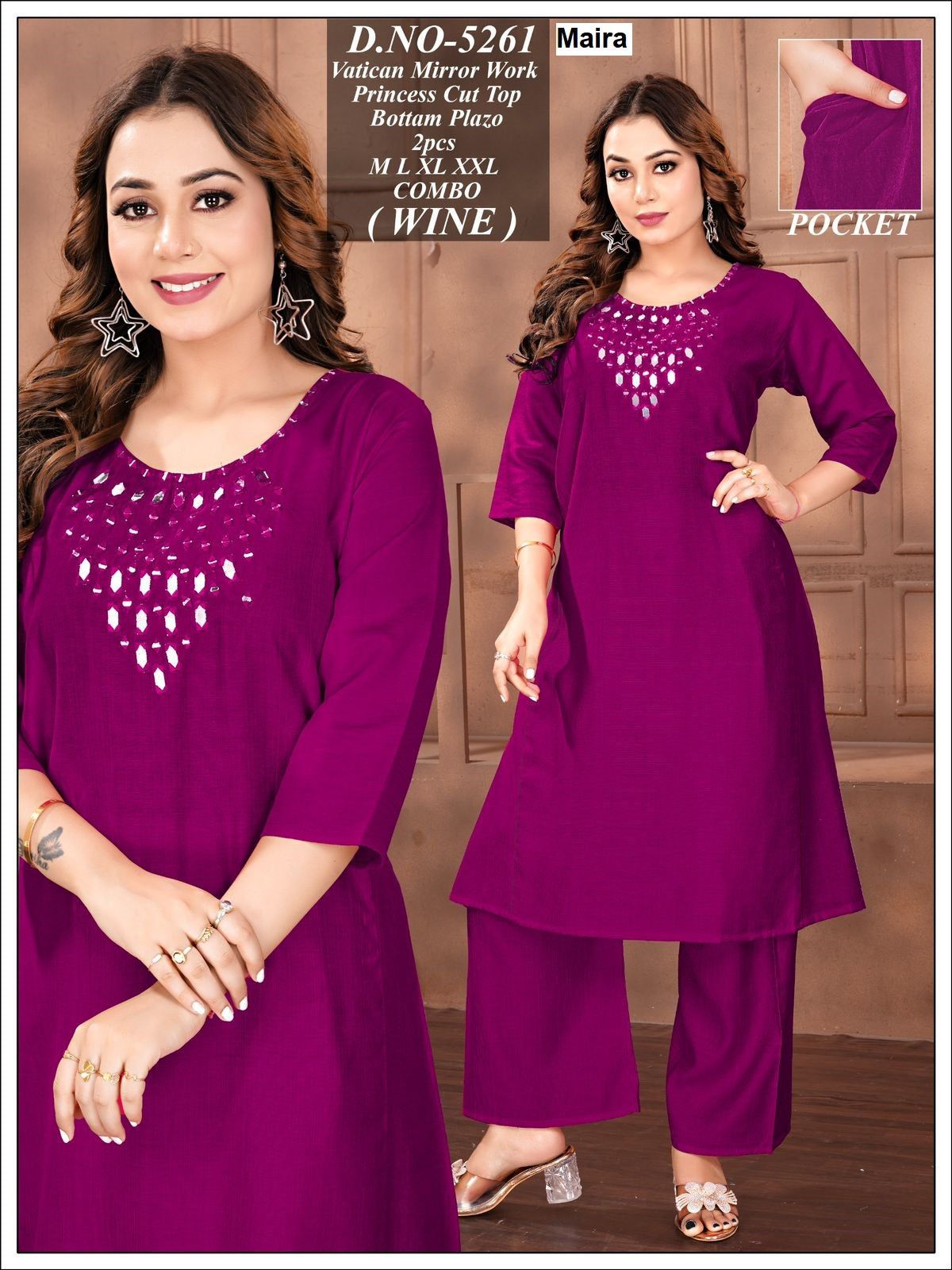 Design 5259-5266 Maira Vetican Co Ord Set Wholesaler