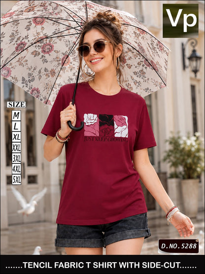 Design 5288 Plain Vp Tencil Women Tshirt Wholesale Price