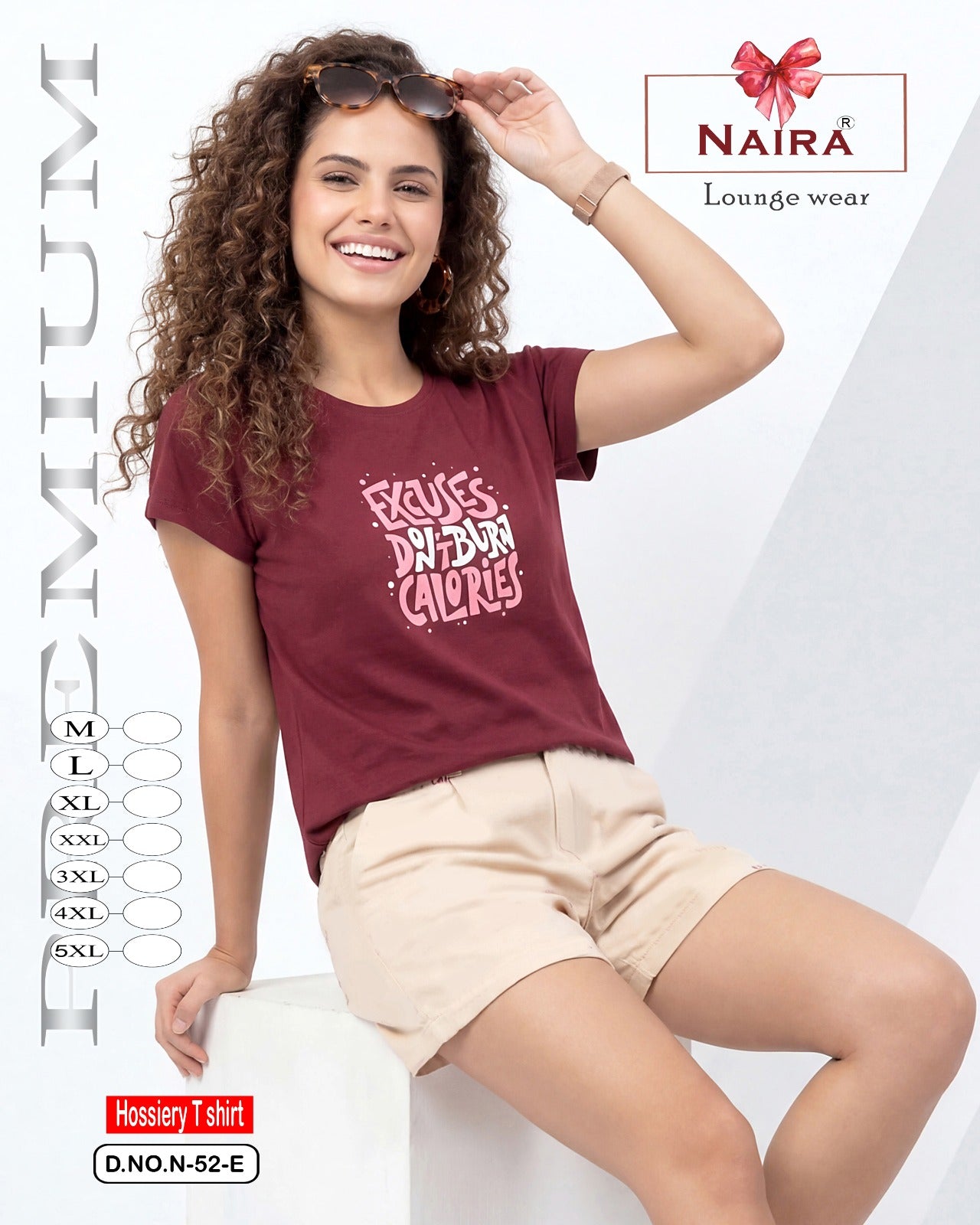 Design 52 Naira Kavyansika Hosiery Cotton Women Tshirt Manufacturer