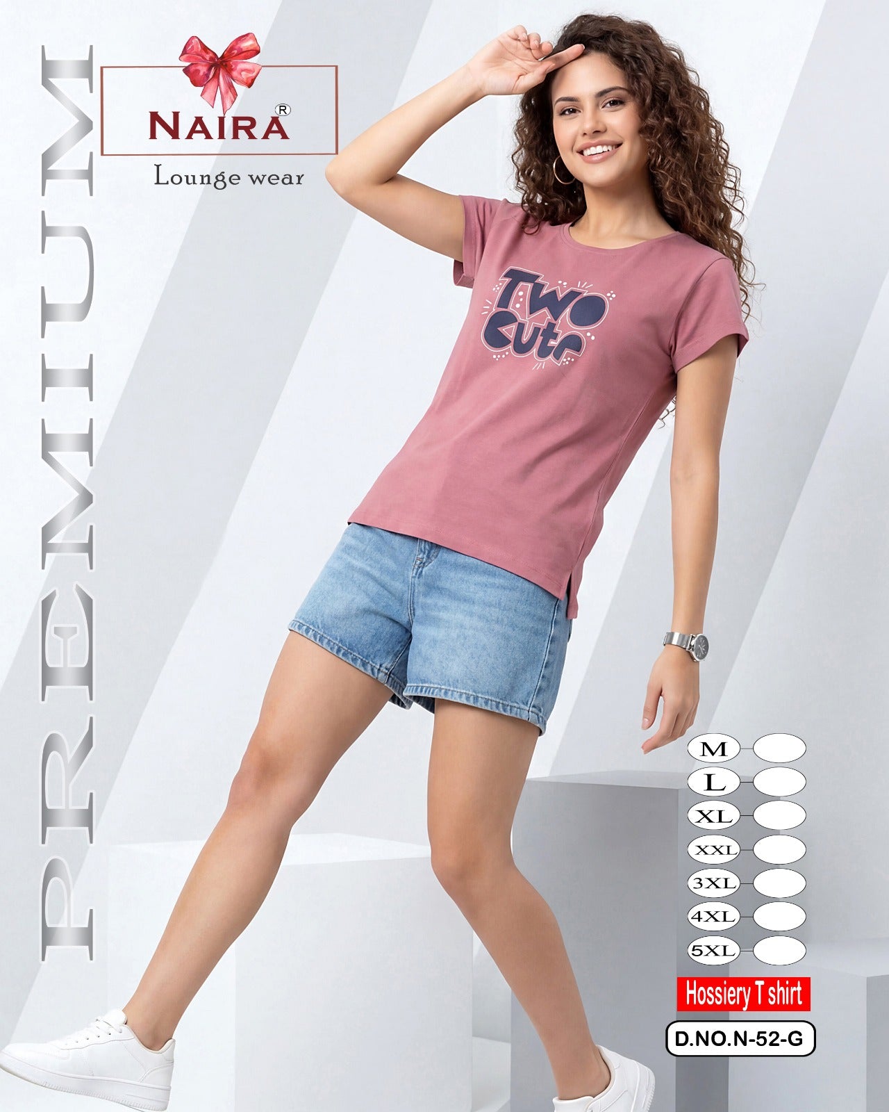 Design 52 Naira Kavyansika Hosiery Cotton Women Tshirt Manufacturer