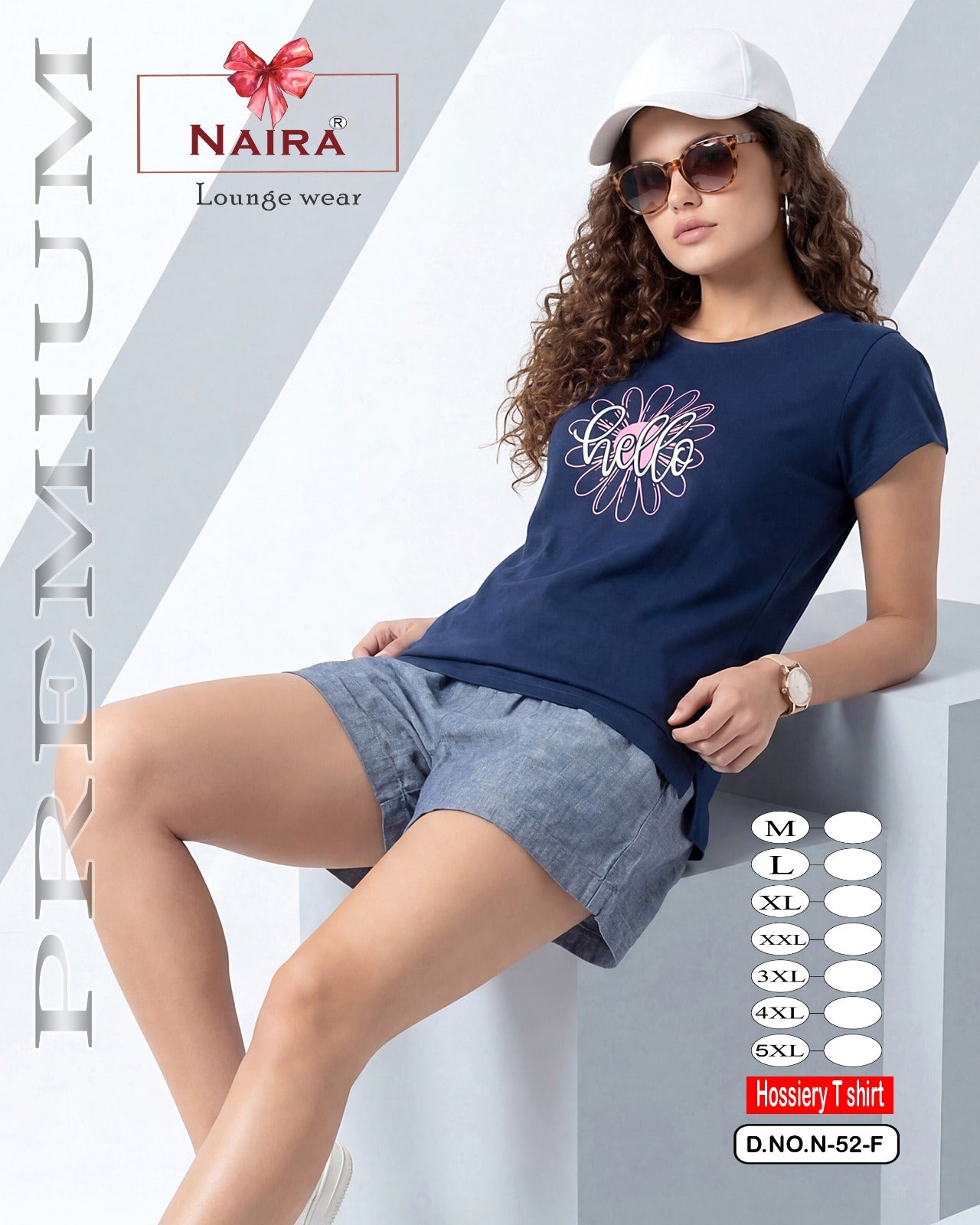 Design 52 Naira Kavyansika Hosiery Cotton Women Tshirt Manufacturer