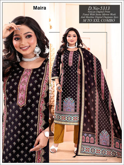 Design 5313-5320 Maira Vetican Readymade Pant Style Suits Manufacturer