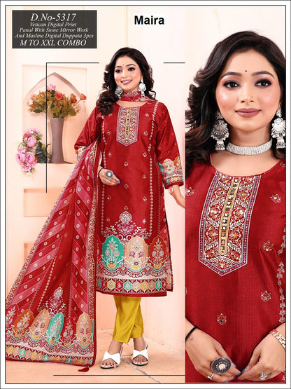 Design 5313-5320 Maira Vetican Readymade Pant Style Suits Manufacturer
