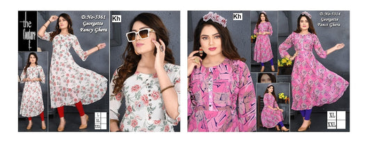 Design 5314-5361 Kh Georgette Anarkali Kurtis Supplier Gujarat