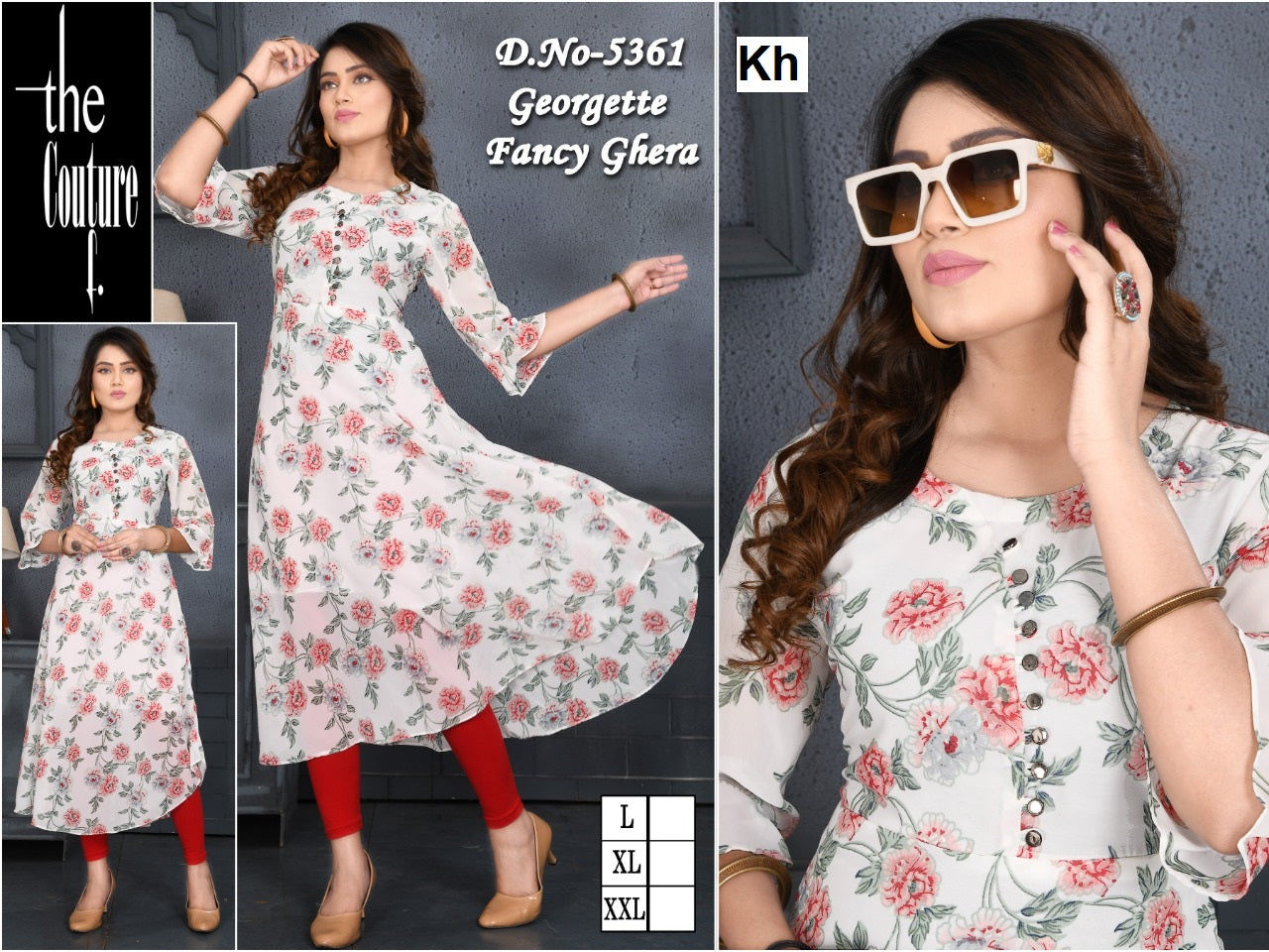 Design 5314-5361 Kh Georgette Anarkali Kurtis Supplier Gujarat