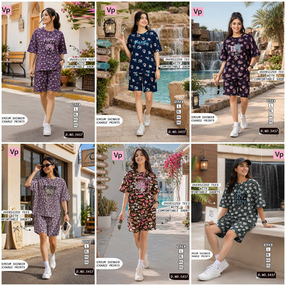 Design 5457 Vp Hosiery Cotton Shorts Night Suits Wholesaler Gujarat