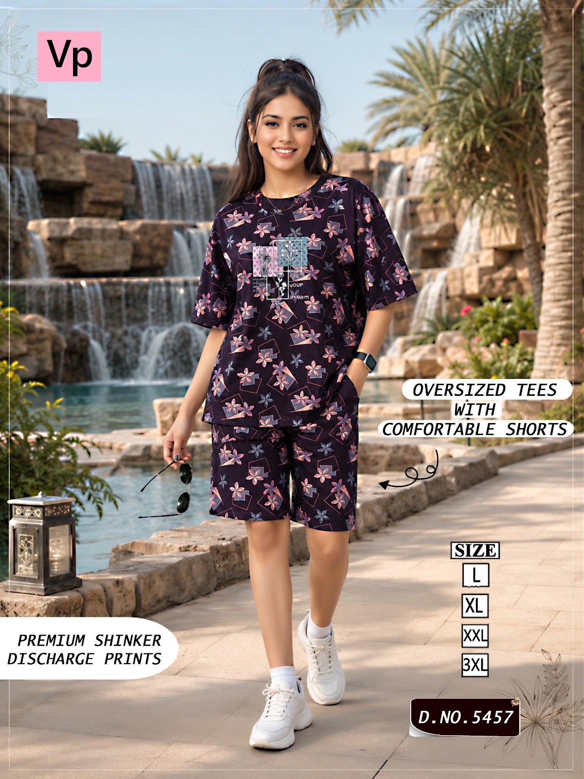 Design 5457 Vp Hosiery Cotton Shorts Night Suits Wholesaler Gujarat