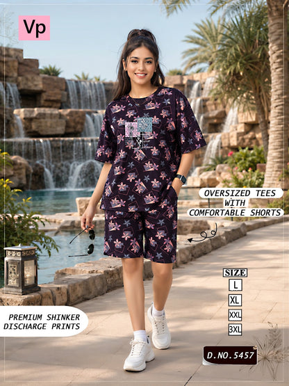 Design 5457 Vp Hosiery Cotton Shorts Night Suits Wholesaler Gujarat