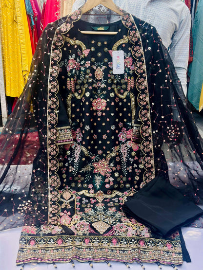 Design 5511 Husnara Chiffon Pakistani Readymade Suits Wholesale Price