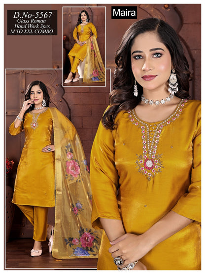 Design 5562-5569 Maira Roman Readymade Pant Style Suits Wholesaler Ahmedabad