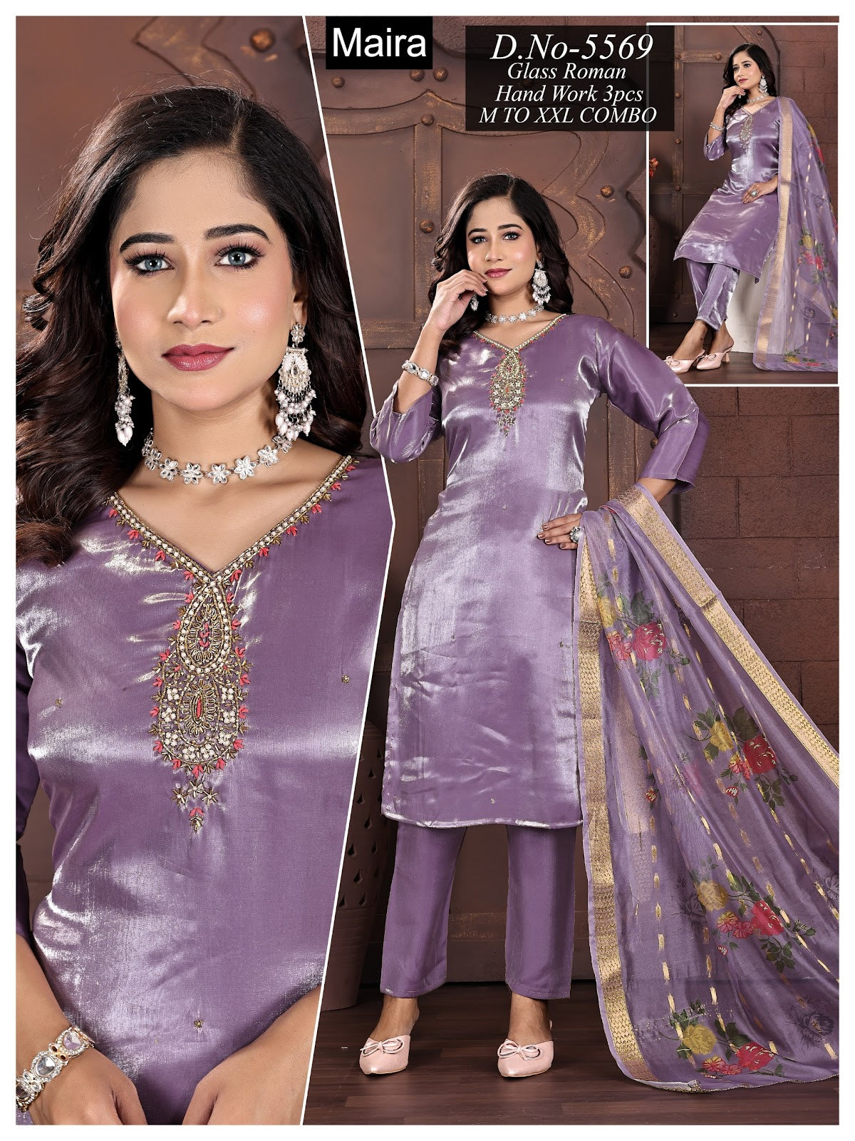 Design 5562-5569 Maira Roman Readymade Pant Style Suits Wholesaler Ahmedabad