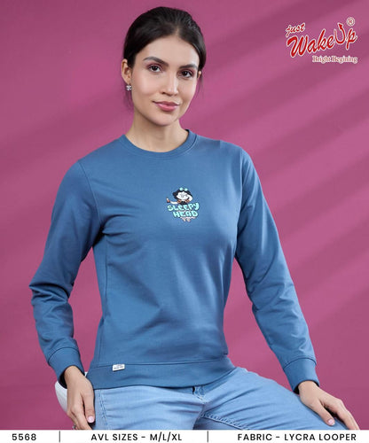 Design 5568 Wakeup Looper Women Tshirt Exporter Gujarat