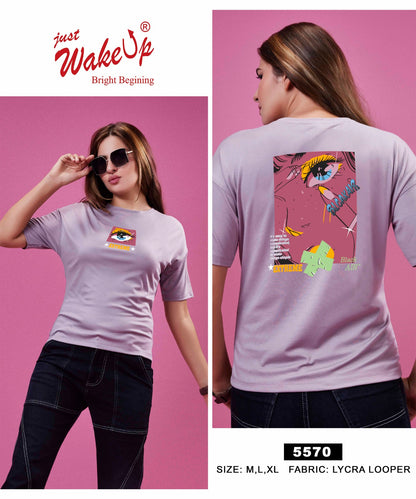 Design 5570 Wakeup Looper Women Tshirt Wholesaler India