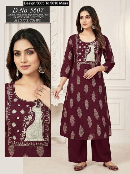 Design 5605 To 5610 Maira Cotton Co Ord Set Supplier Ahmedabad