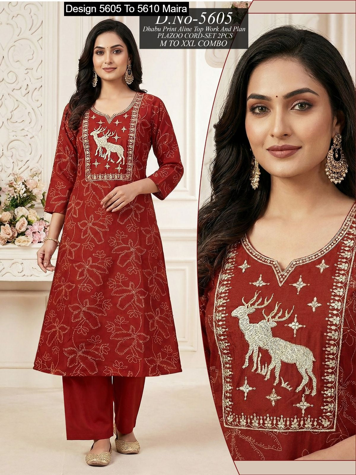 Design 5605 To 5610 Maira Cotton Co Ord Set Supplier Ahmedabad