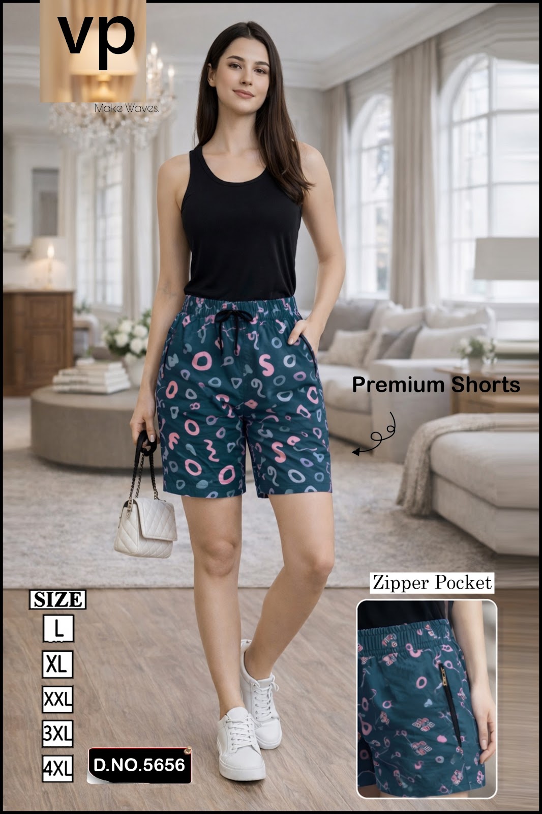 Design 5656 Vp Hosiery Cotton Women Shorts Supplier Ahmedabad