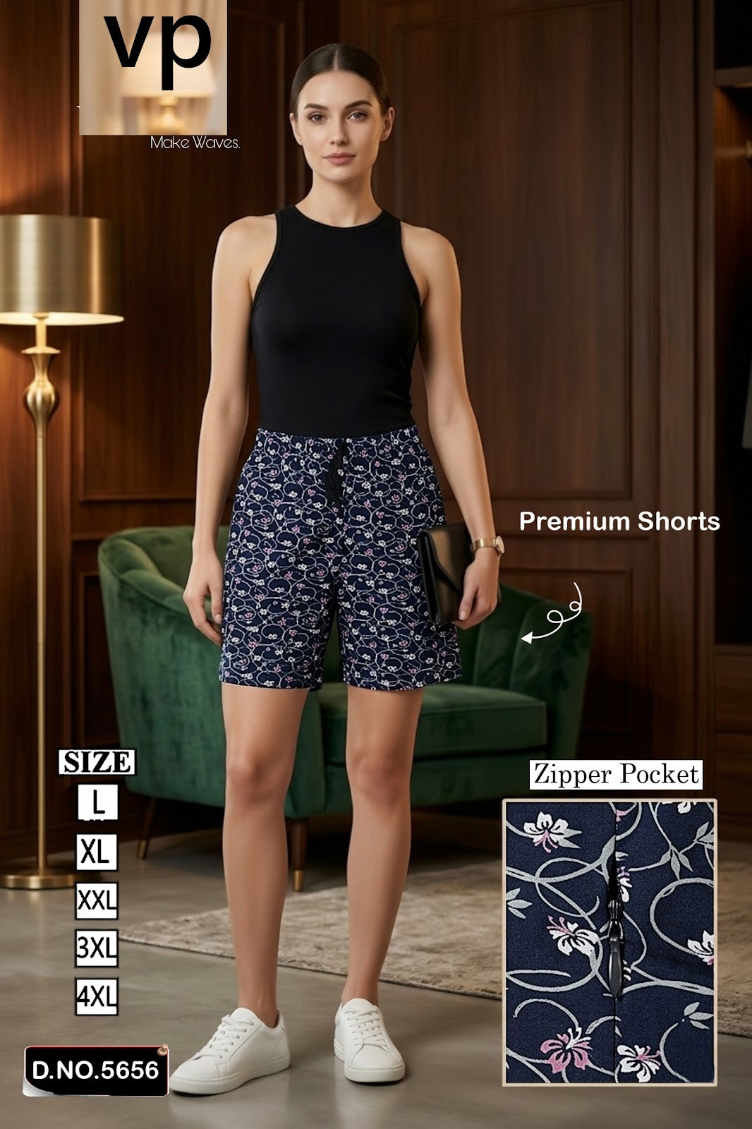 Design 5656 Vp Hosiery Cotton Women Shorts Supplier Ahmedabad