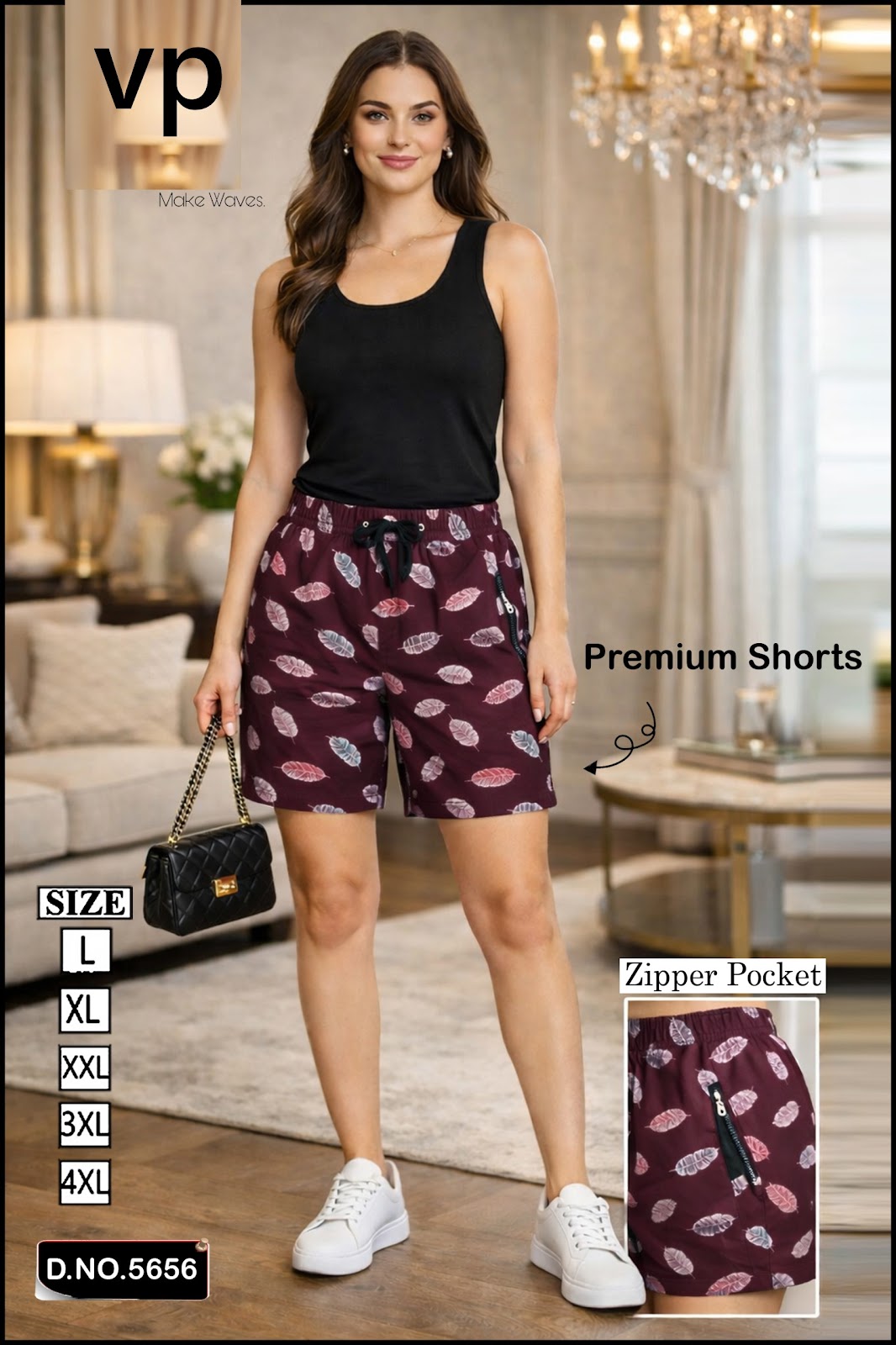 Design 5656 Vp Hosiery Cotton Women Shorts Supplier Ahmedabad