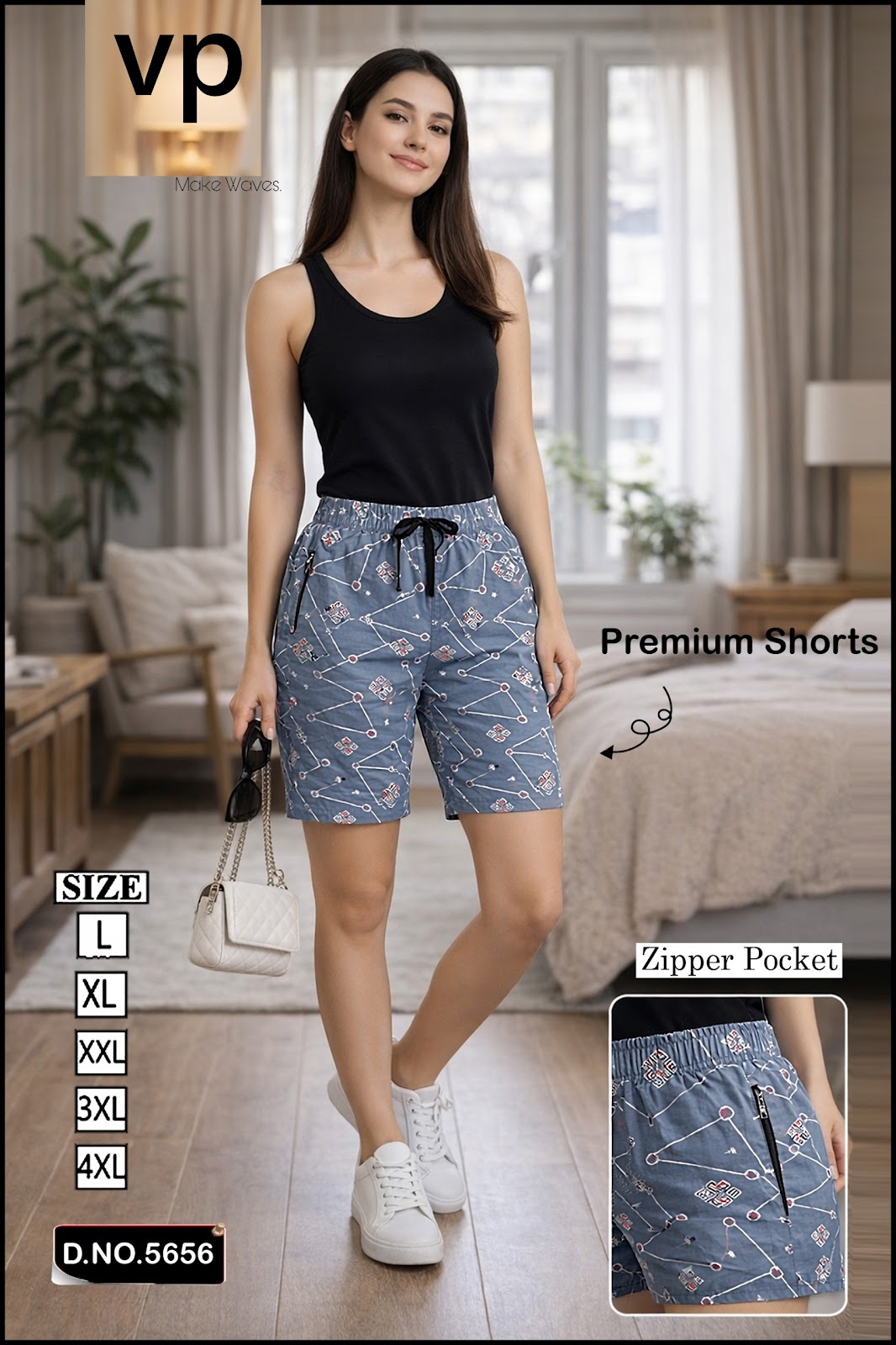 Design 5656 Vp Hosiery Cotton Women Shorts Supplier Ahmedabad