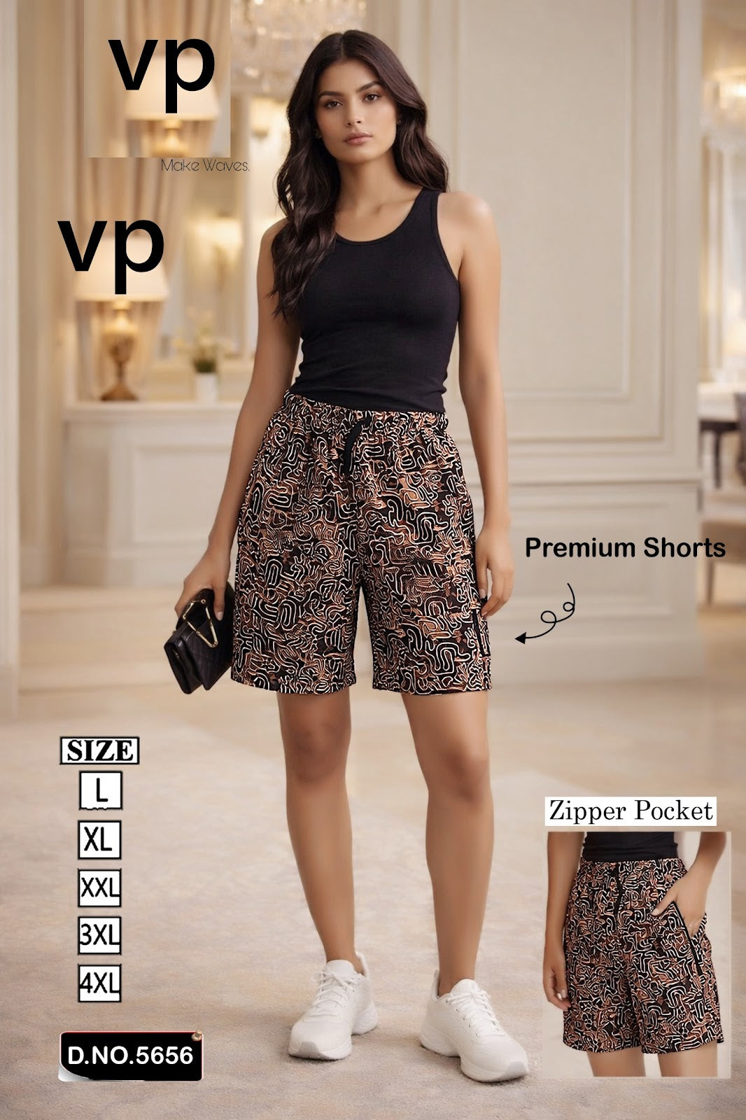 Design 5656 Vp Hosiery Cotton Women Shorts Supplier Ahmedabad