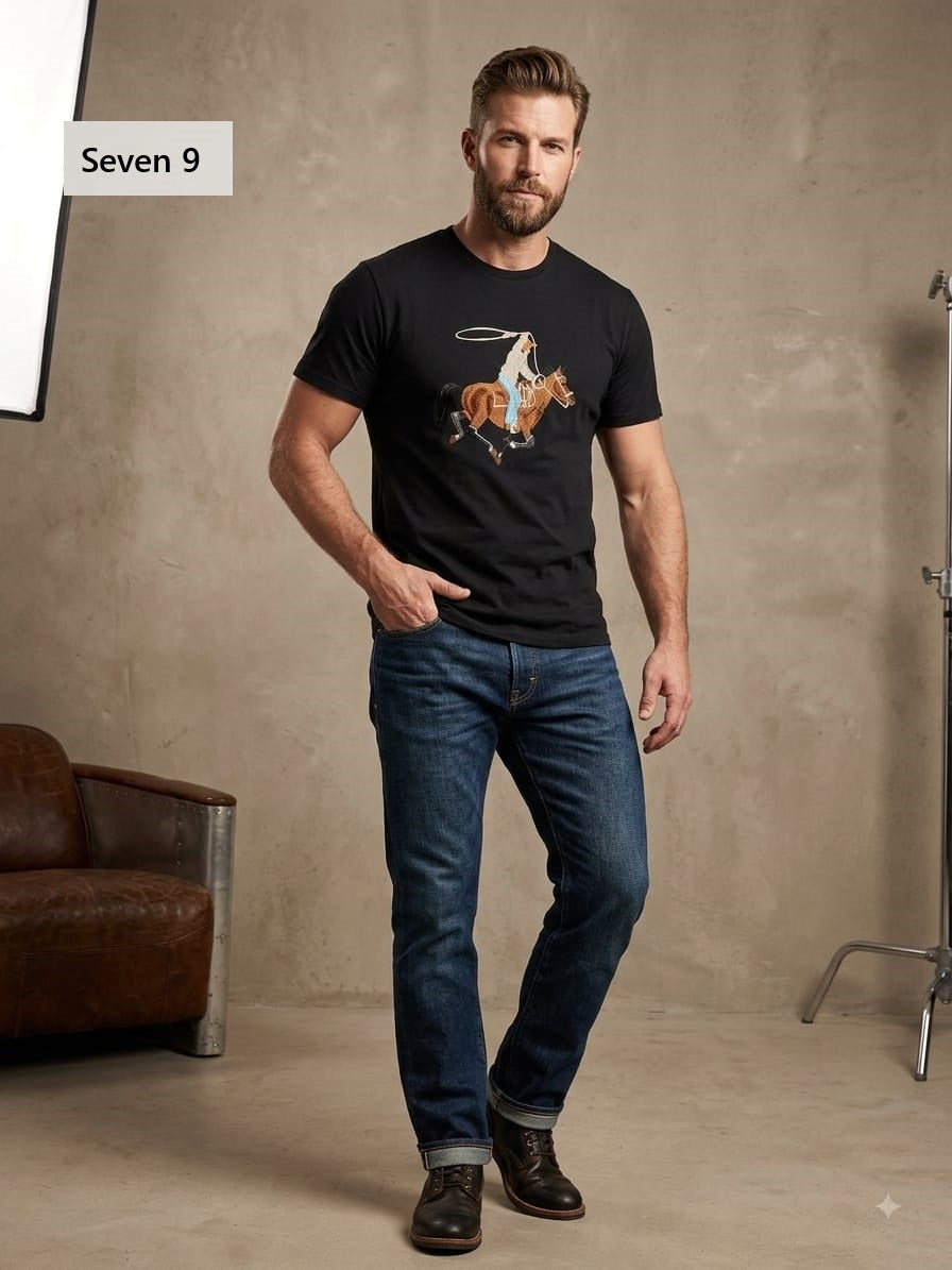 Design 5657 Plain Seven 9 Interlock Mens Tshirts Supplier India