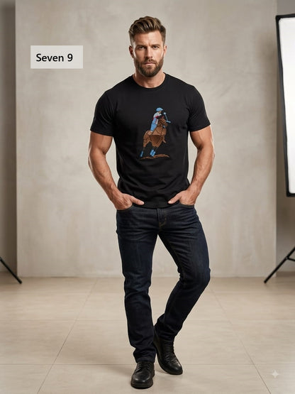 Design 5657 Plain Seven 9 Interlock Mens Tshirts Supplier India