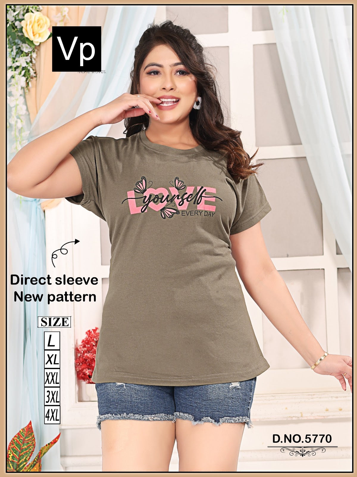 Design 5770 Vp Hosiery Women Tshirt Wholesaler India