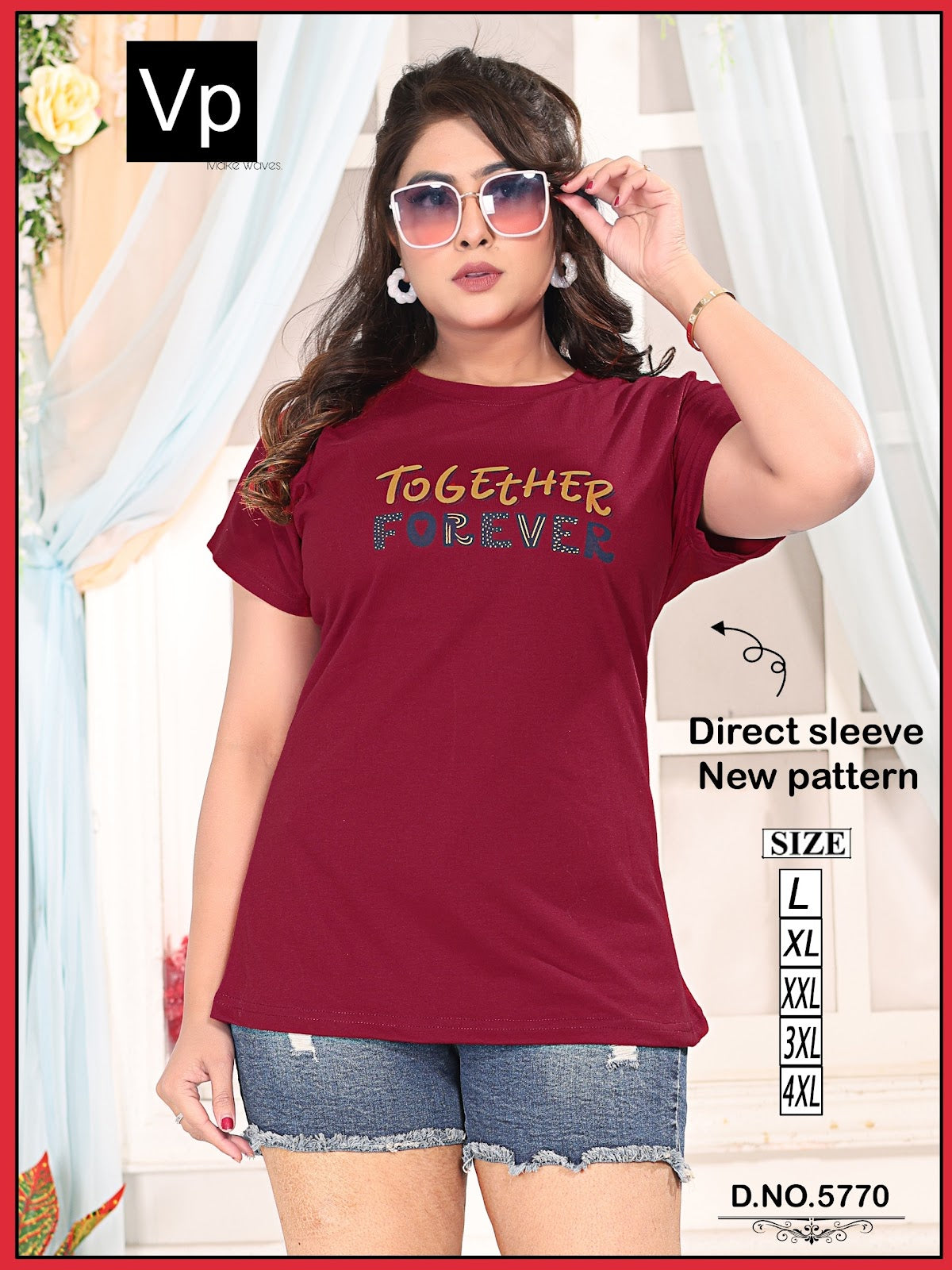 Design 5770 Vp Hosiery Women Tshirt Wholesaler India