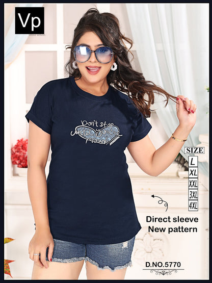 Design 5770 Vp Hosiery Women Tshirt Wholesaler India