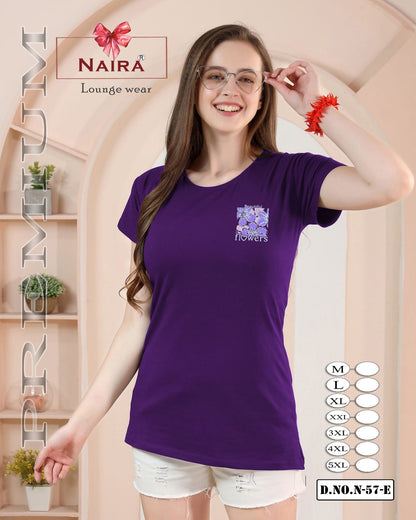Design 57 Naira Kavyansika Hosiery Cotton Women Tshirt Manufacturer Gujarat