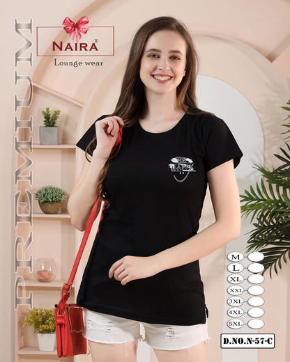Design 57 Naira Kavyansika Hosiery Cotton Women Tshirt Manufacturer Gujarat
