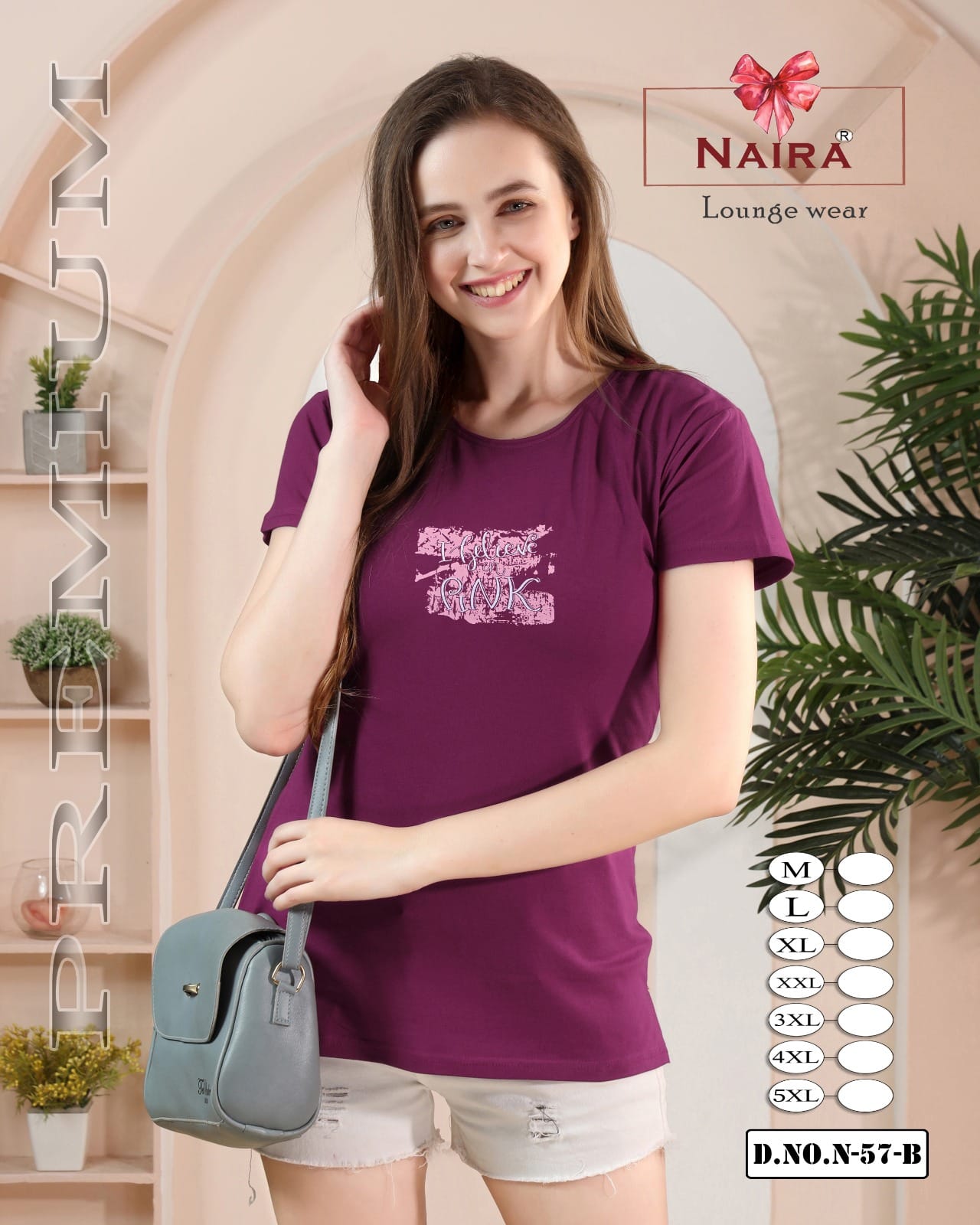Design 57 Naira Kavyansika Hosiery Cotton Women Tshirt Manufacturer Gujarat