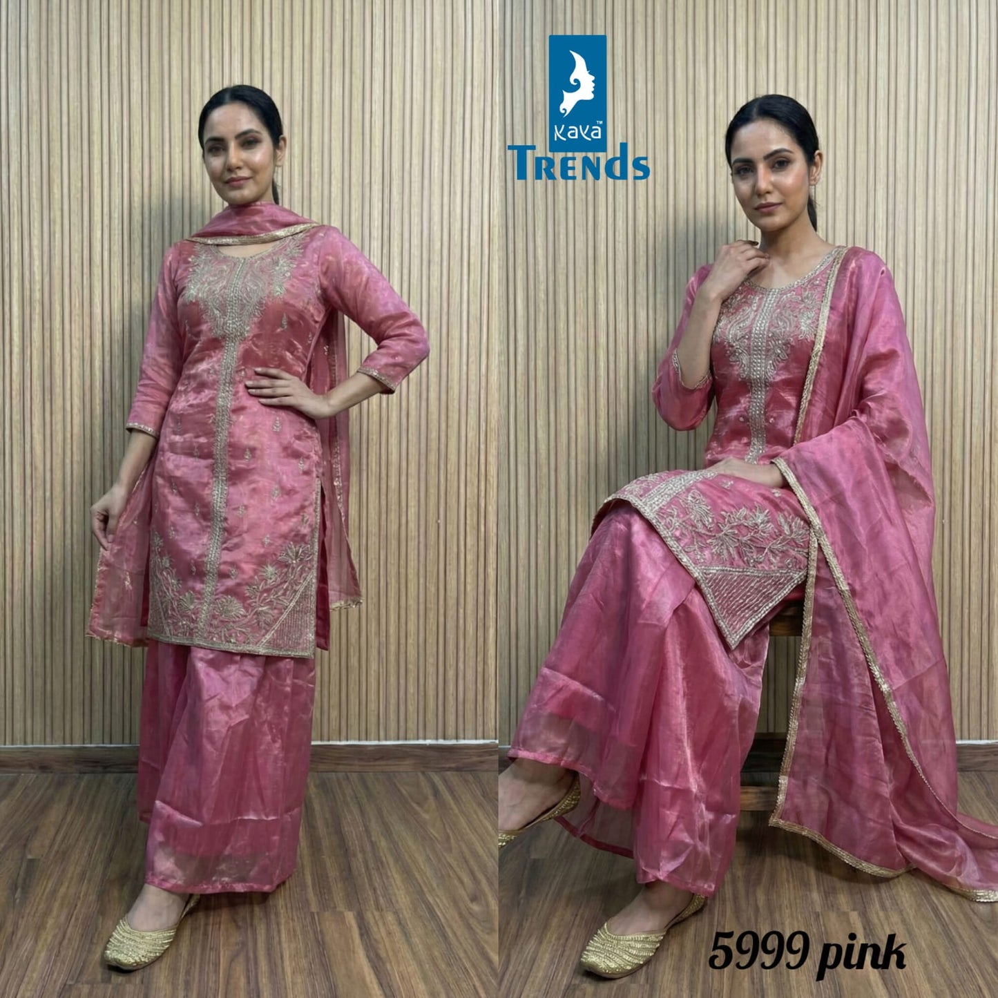 Design 5999 Kaya Silk Readymade Plazzo Style Suits Exporter India