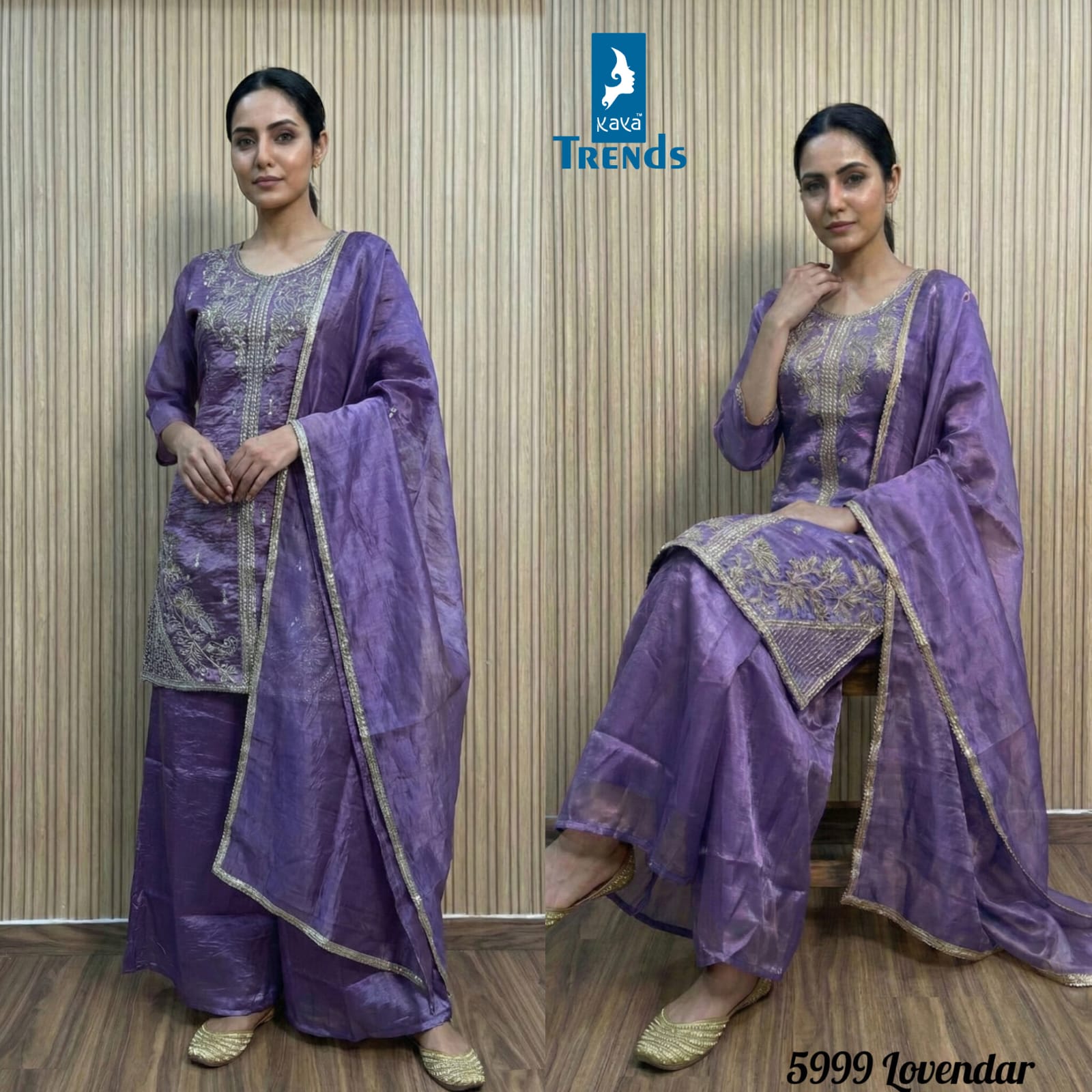 Design 5999 Kaya Silk Readymade Plazzo Style Suits Exporter India