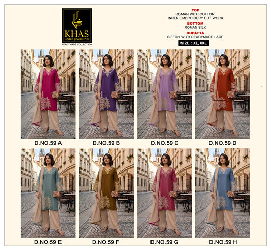 Design 59 Khas Roman Pakistani Readymade Suits Wholesale Price