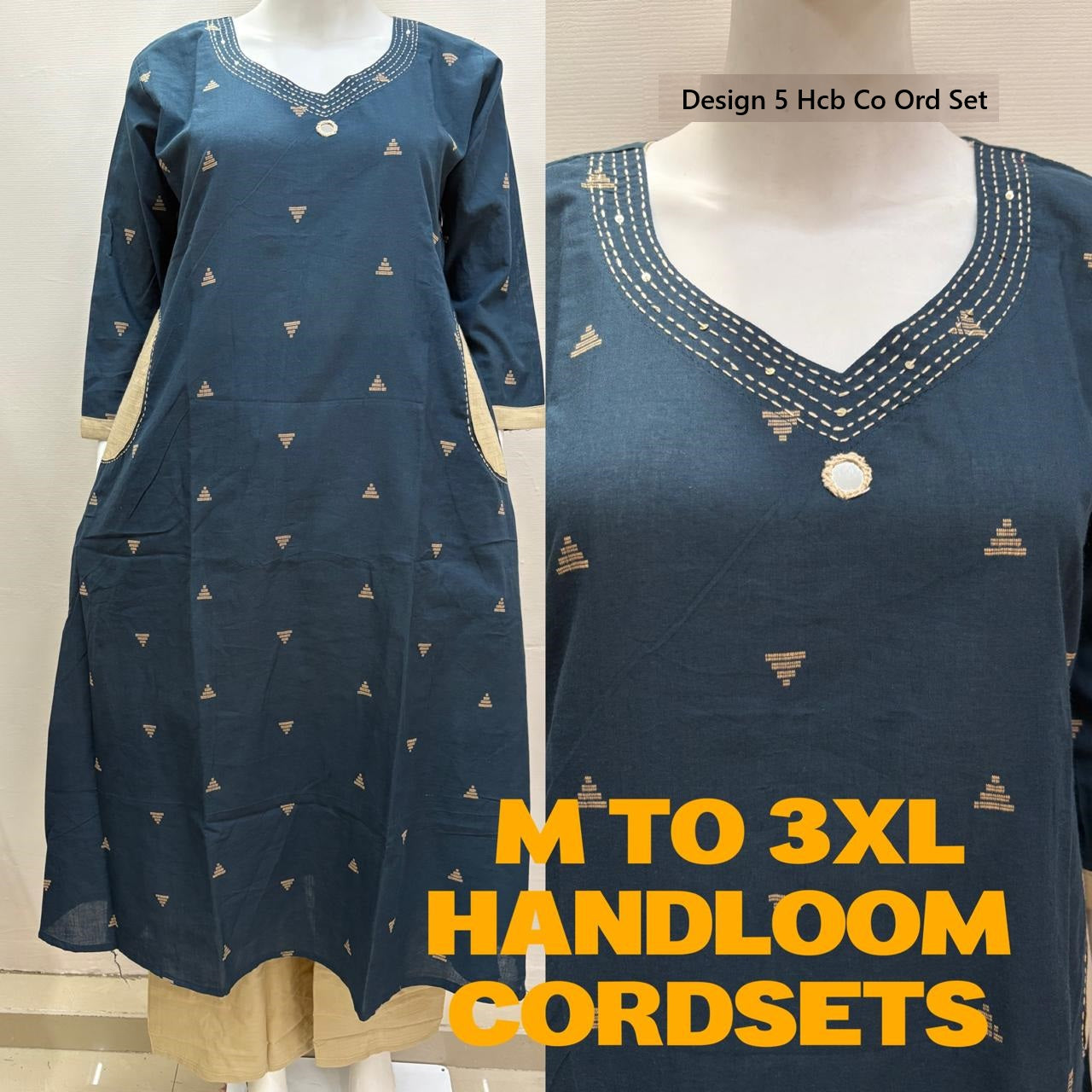 Design 5 Hcb Handloom Co Ord Set Wholesale Rate
