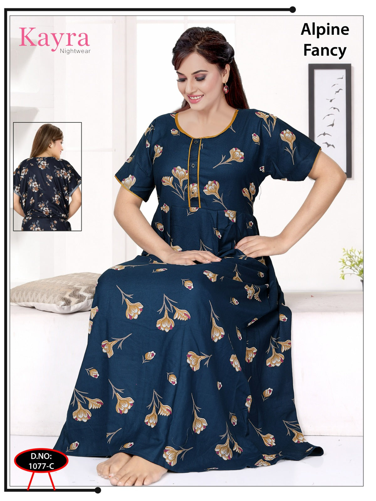Design 5 Kayra Adit Alpine Night Gowns Wholesale