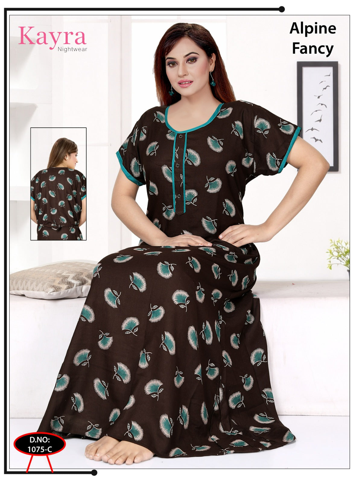 Design 5 Kayra Adit Alpine Night Gowns Wholesale