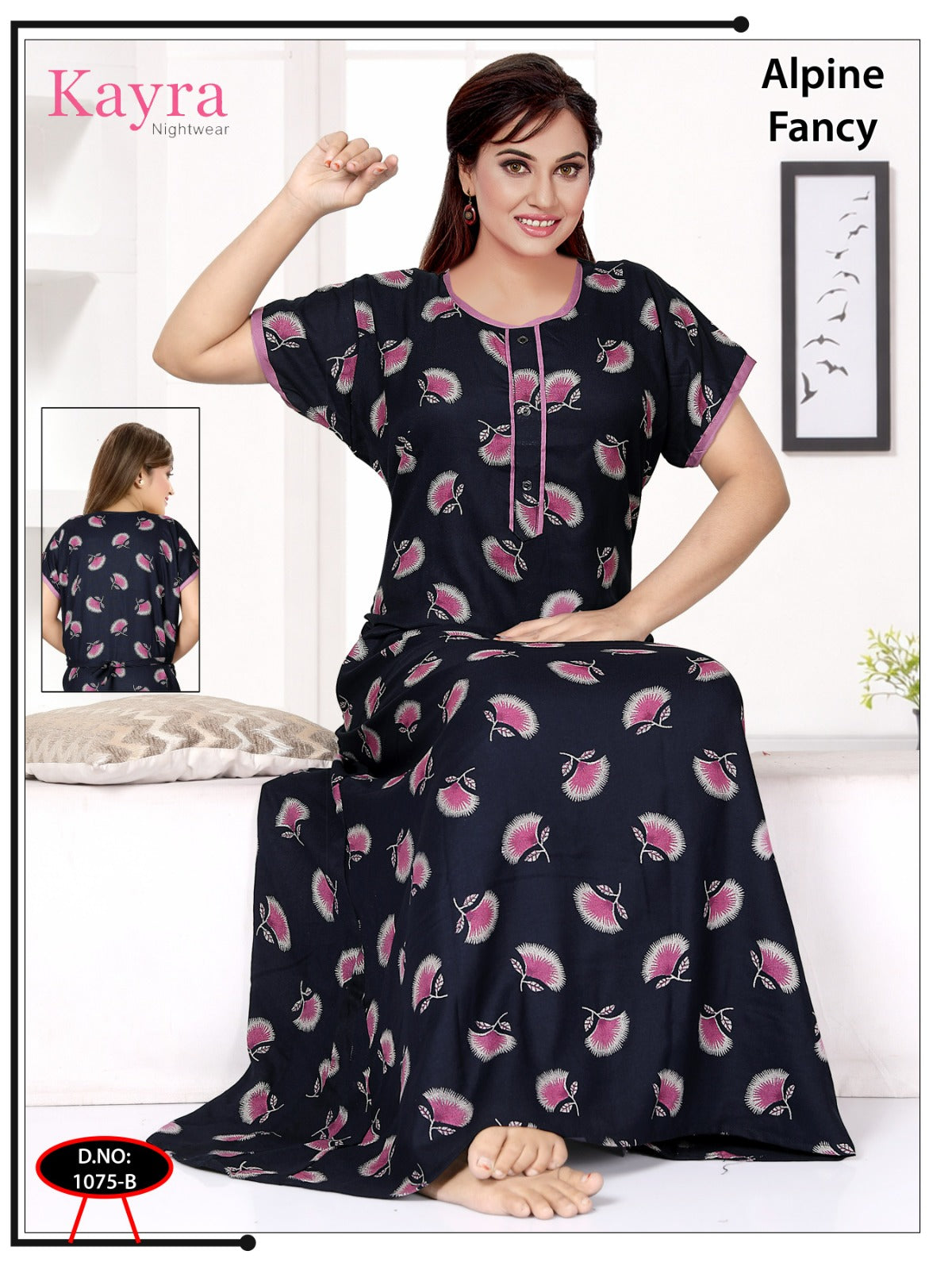 Design 5 Kayra Adit Alpine Night Gowns Wholesale