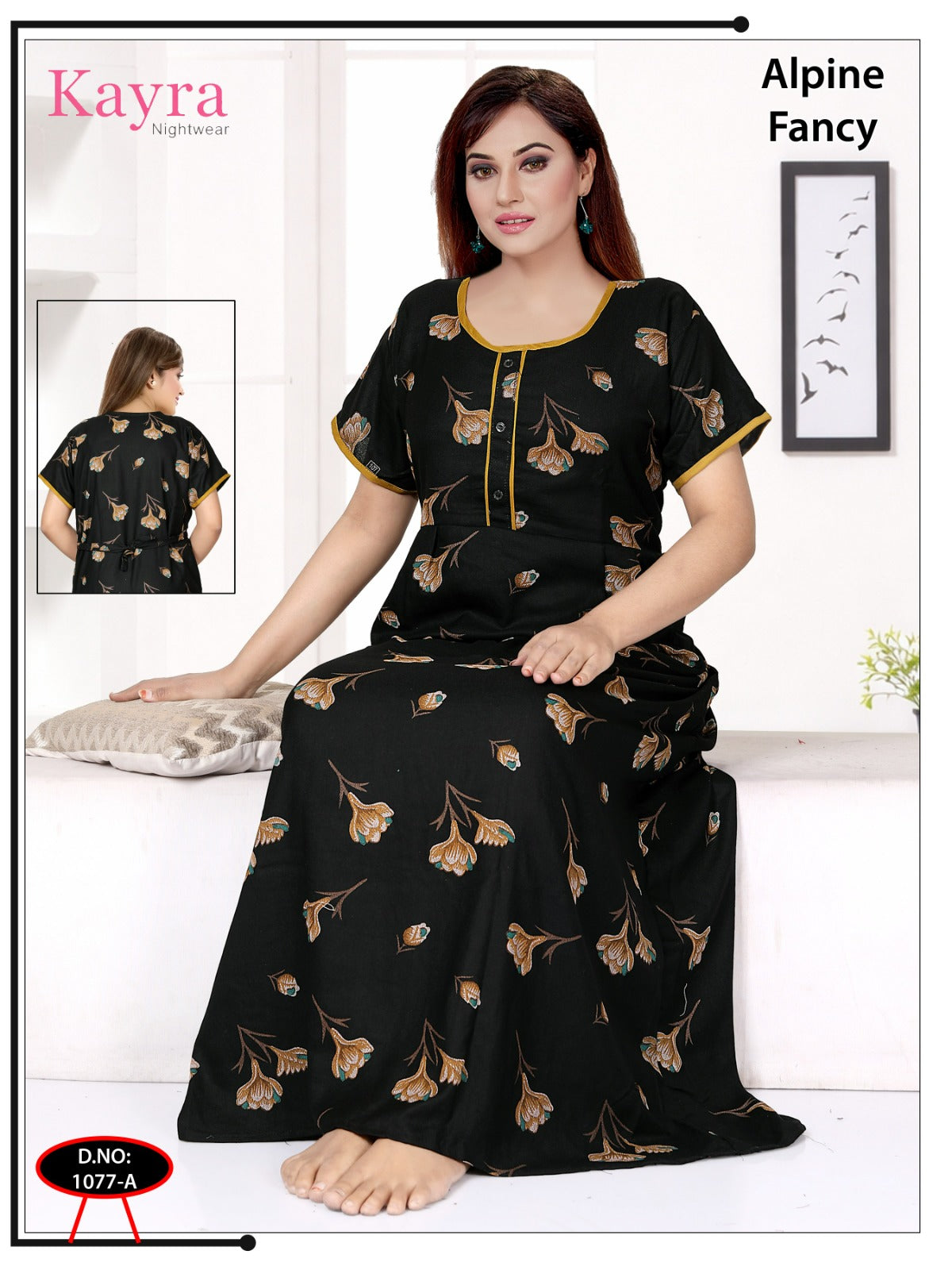 Design 5 Kayra Adit Alpine Night Gowns Wholesale