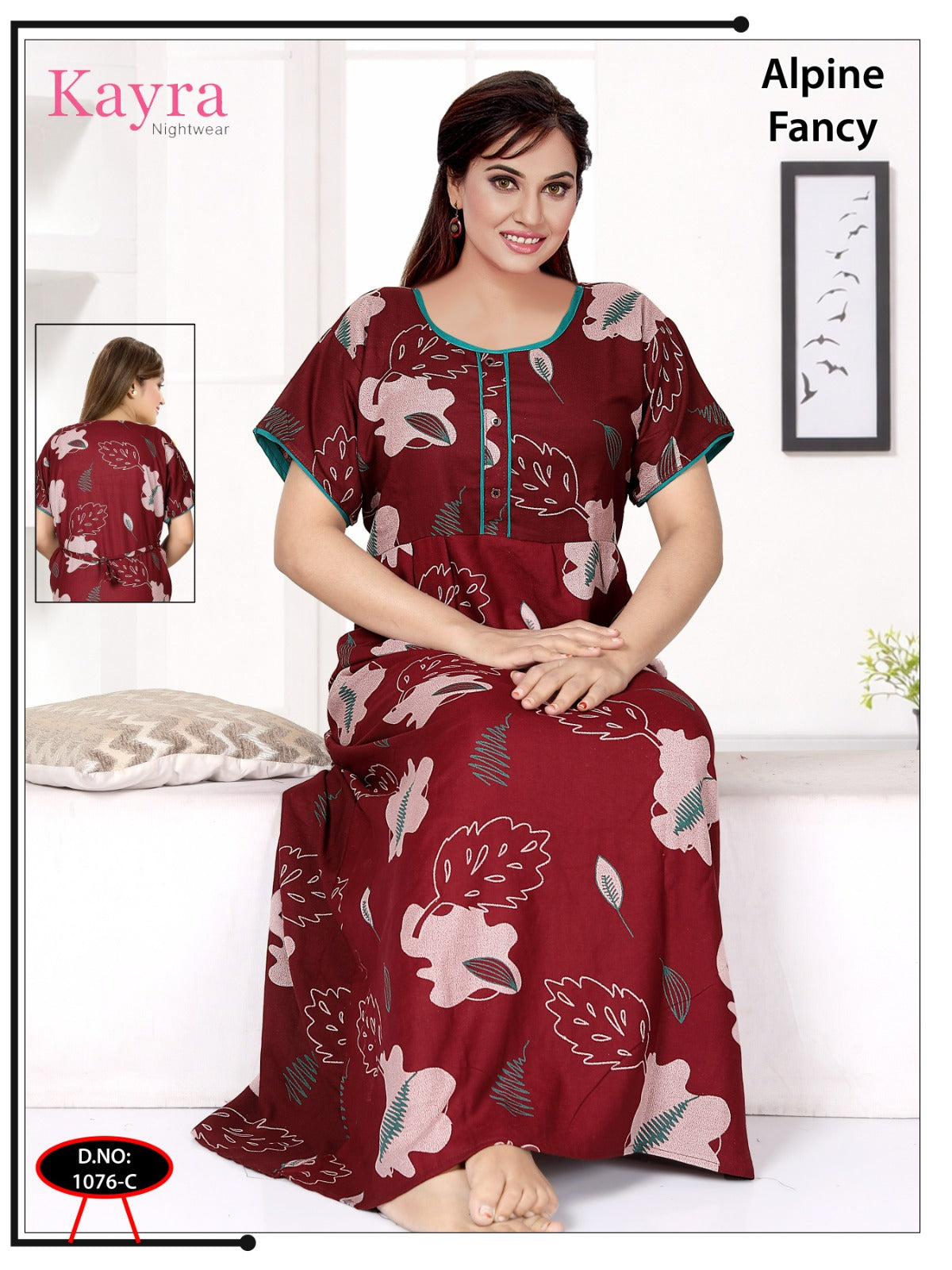 Design 5 Kayra Adit Alpine Night Gowns Wholesale