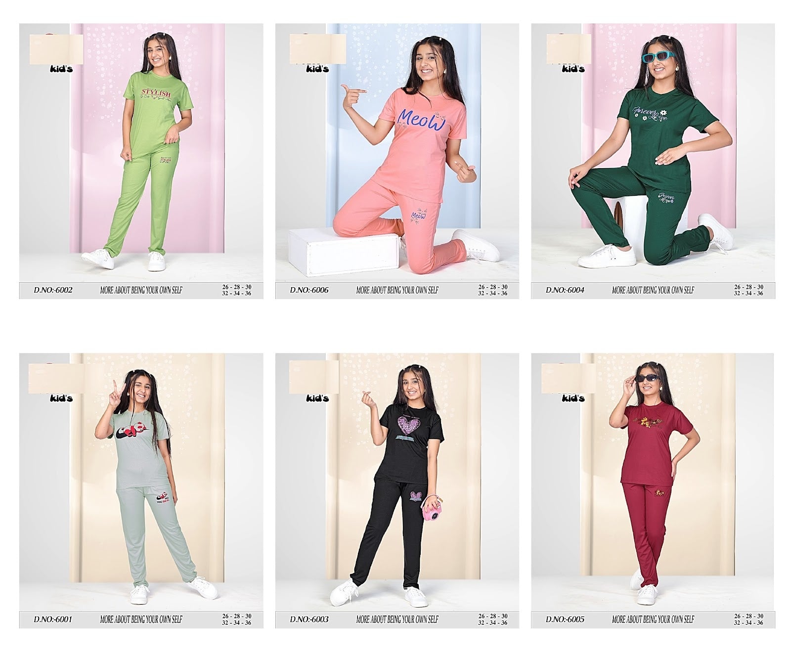 Design 6001-6006 Vp Tencil Girls Night Suits Manufacturer Gujarat