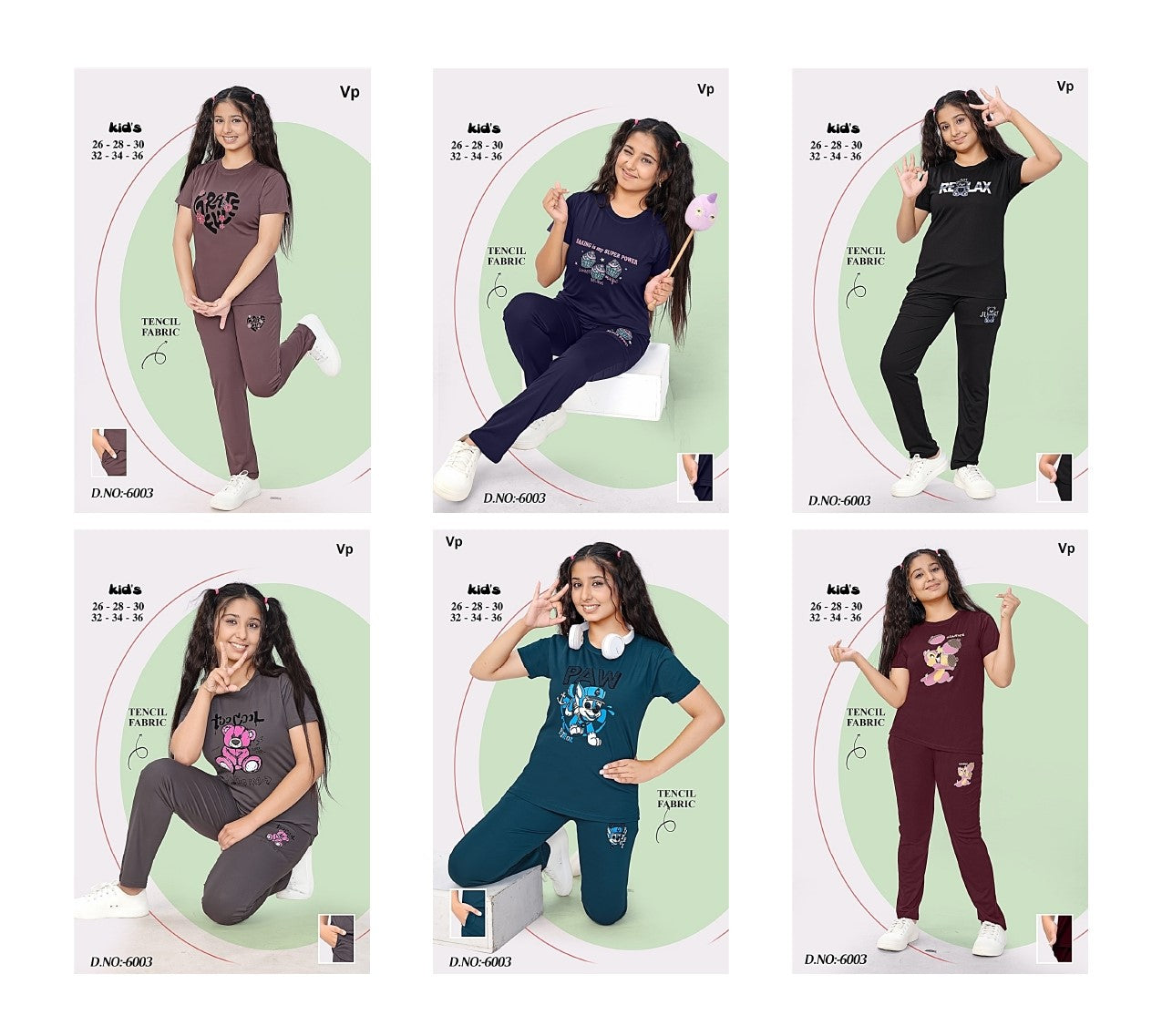 Design 6003 Vp Tencil Girls Night Suits Supplier Ahmedabad