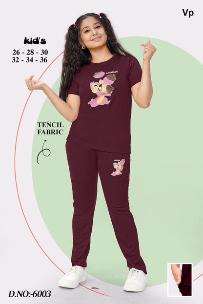 Design 6003 Vp Tencil Girls Night Suits Supplier Ahmedabad
