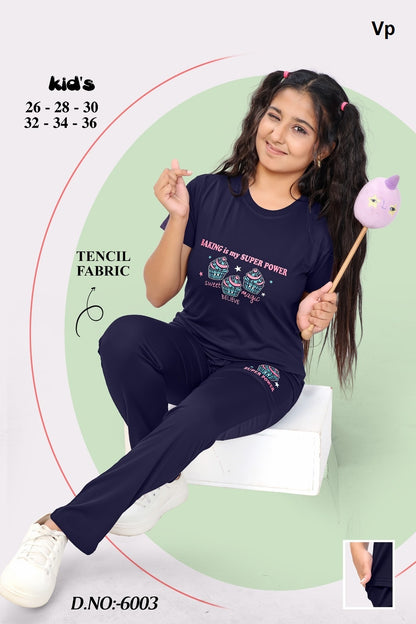 Design 6003 Vp Tencil Girls Night Suits Supplier Ahmedabad