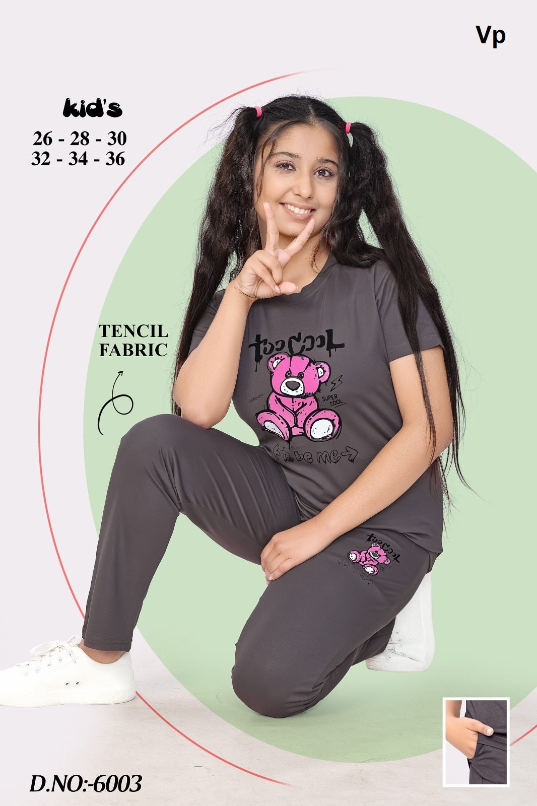 Design 6003 Vp Tencil Girls Night Suits Supplier Ahmedabad